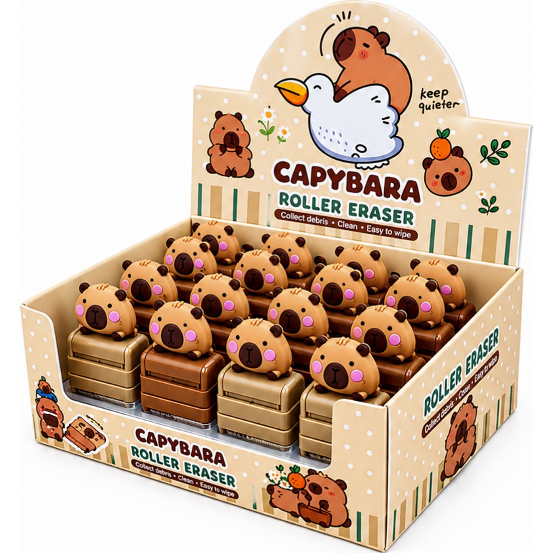 GOMA CAPIBARA CON RODILLO