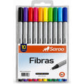 FIBRA 0.4 MM SAROO X 10 COLORES