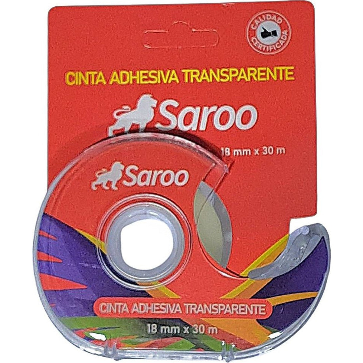 CINTA 1.8CM X 30 MT SAROO C/DISPENSADOR