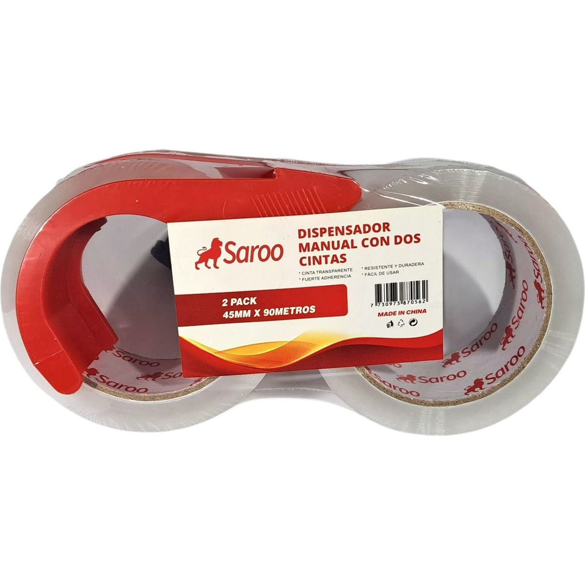 PACK 2 CINTAS SAROO 45MM 90 MTS + DISPENSADOR