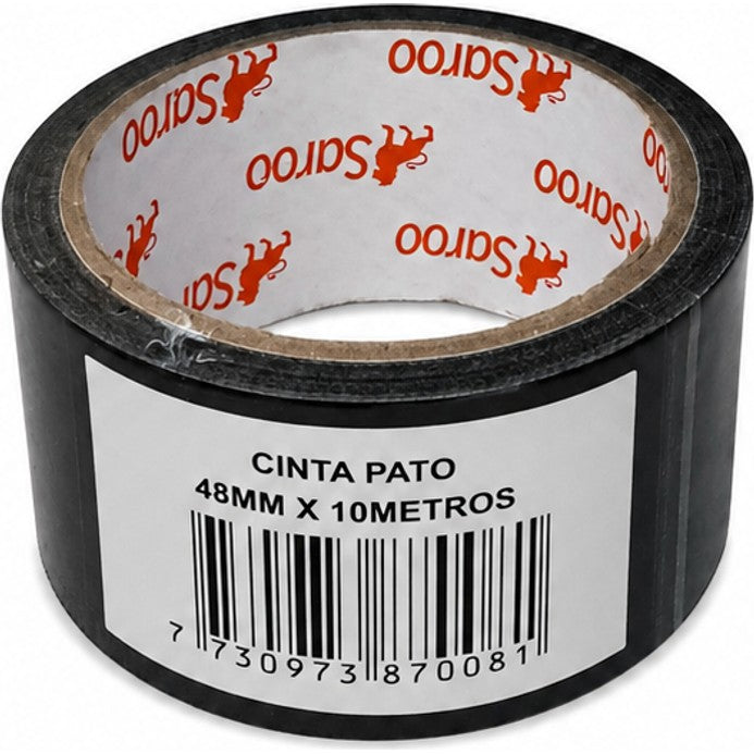CINTA SAROO PATO NEGRA 48MM X 10MTS
