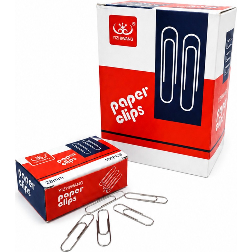 CLIPS DE METAL 28MM CAJA X 10