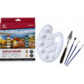 SET PINTURA ACRILICA + PINCEL 24 PCS