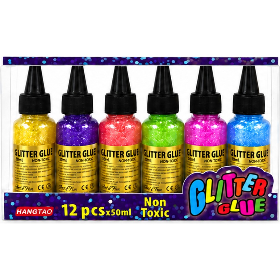 BRILLANTINA ENGOMADA 50 ML COLORES FLUO X 12 PCS
