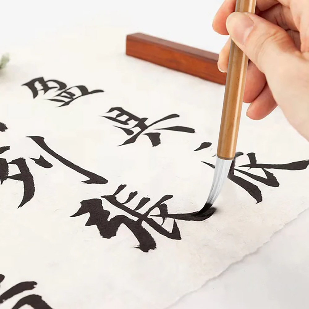 Set de 3 pinceles de caligrafía china Fuumuui de pelo natural