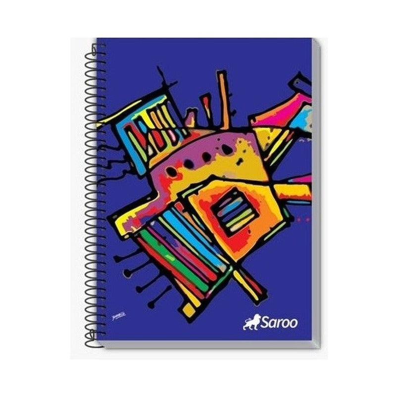 CUADERNOLA 100 HOJAS SUPER T/D SAROO ARTE - FUNDA X 4