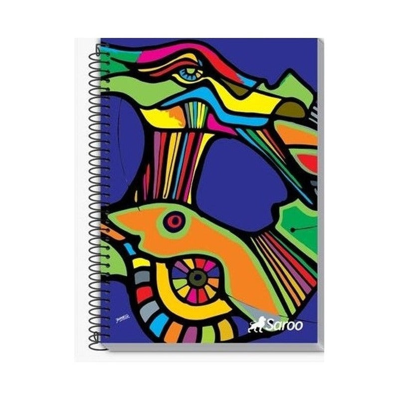 CUADERNOLA 100 HOJAS SUPER T/D SAROO ARTE - FUNDA X 4