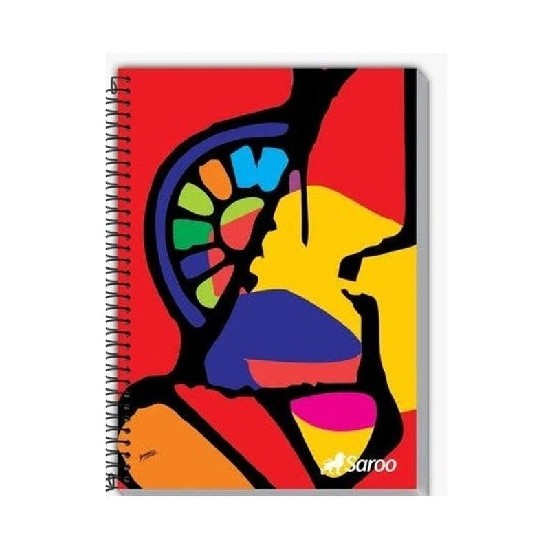 CUADERNOLA 100 HOJAS SUPER T/D SAROO ARTE - FUNDA X 4