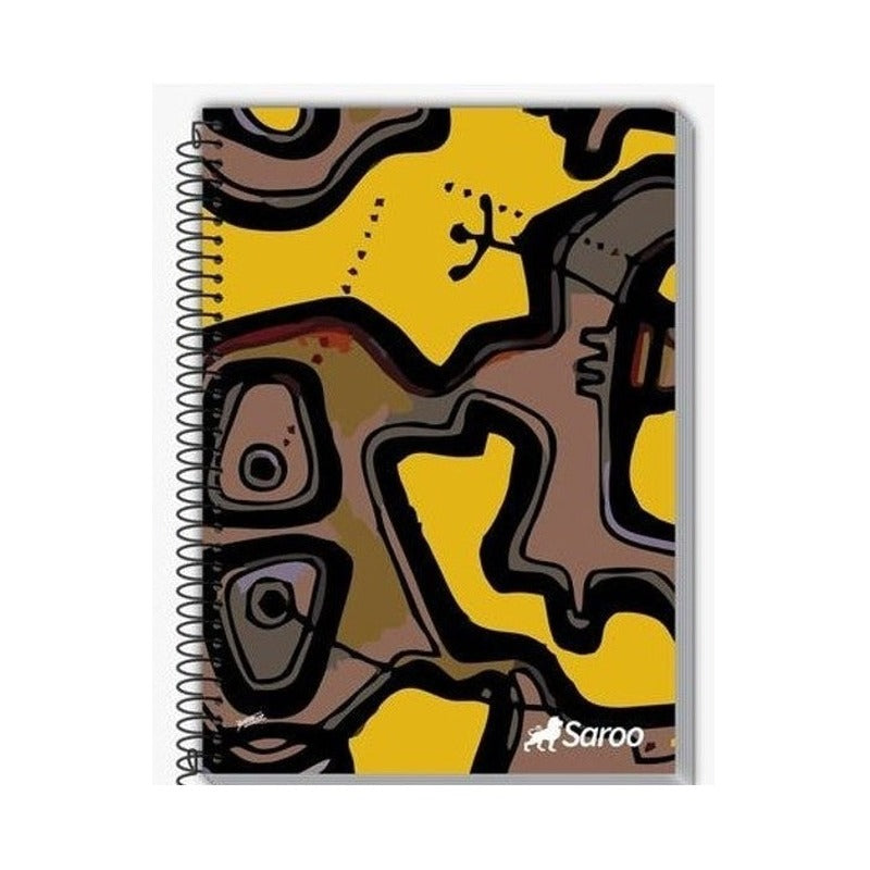 CUADERNOLA 100 HOJAS SUPER T/D SAROO ARTE - FUNDA X 4