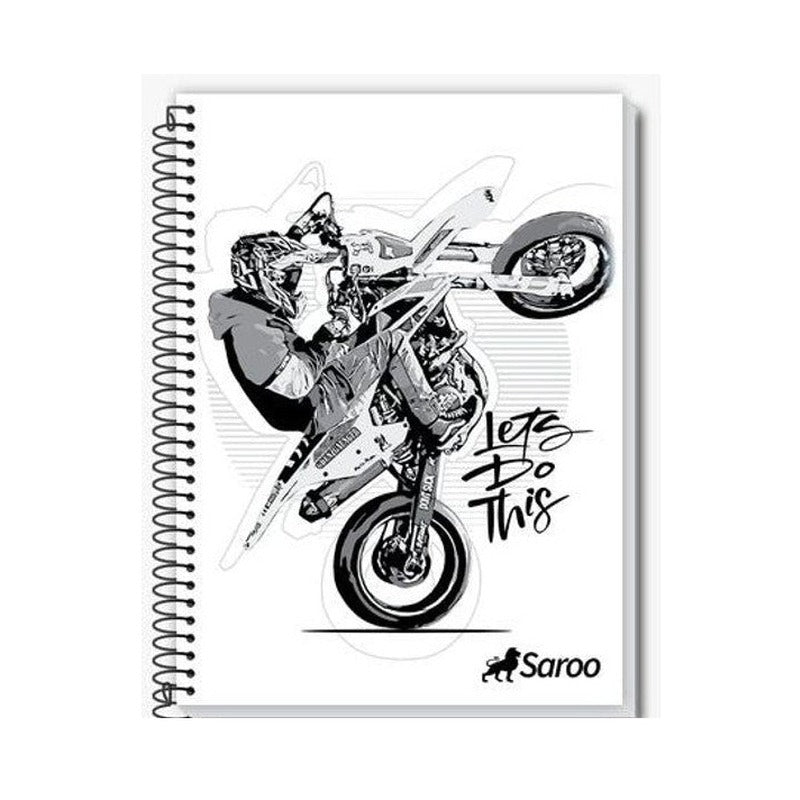 CUADERNOLA 70 HOJAS FLEX SAROO SURTIDAS - FUNDA X 10