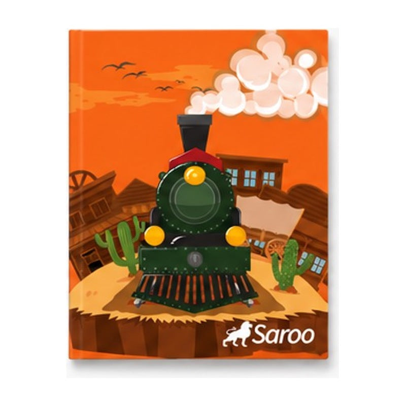 CUADERNO 48 HOJAS SAROO LISOS - FUNDA X 12