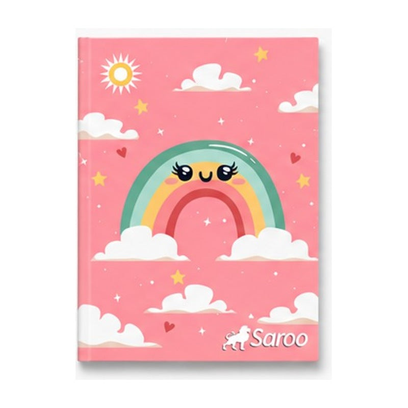 CUADERNO 48 HOJAS SAROO LISOS - FUNDA X 12