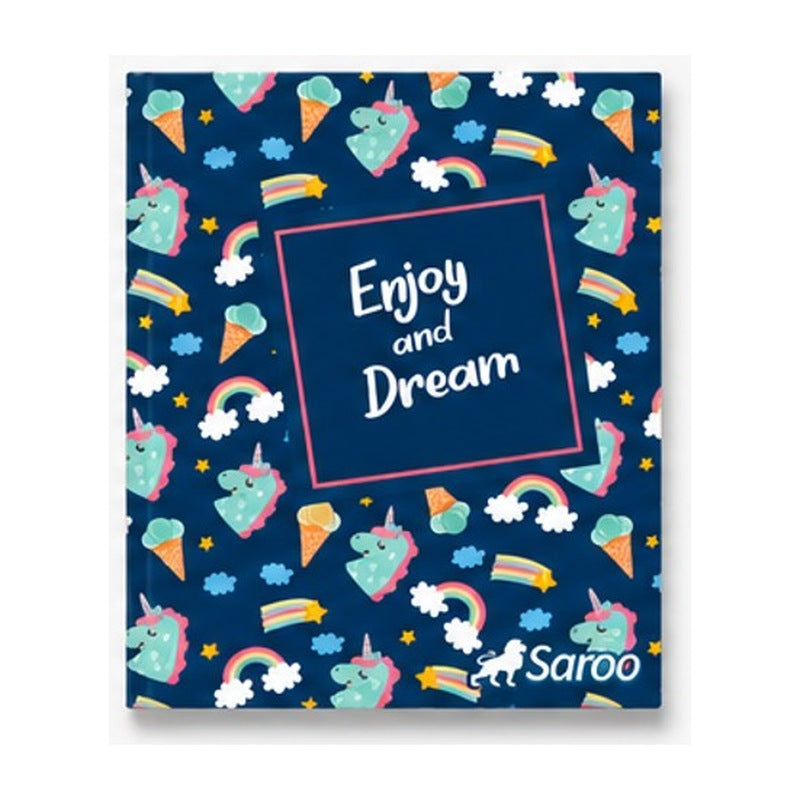 CUADERNO 48 HOJAS SAROO LISOS - FUNDA X 12