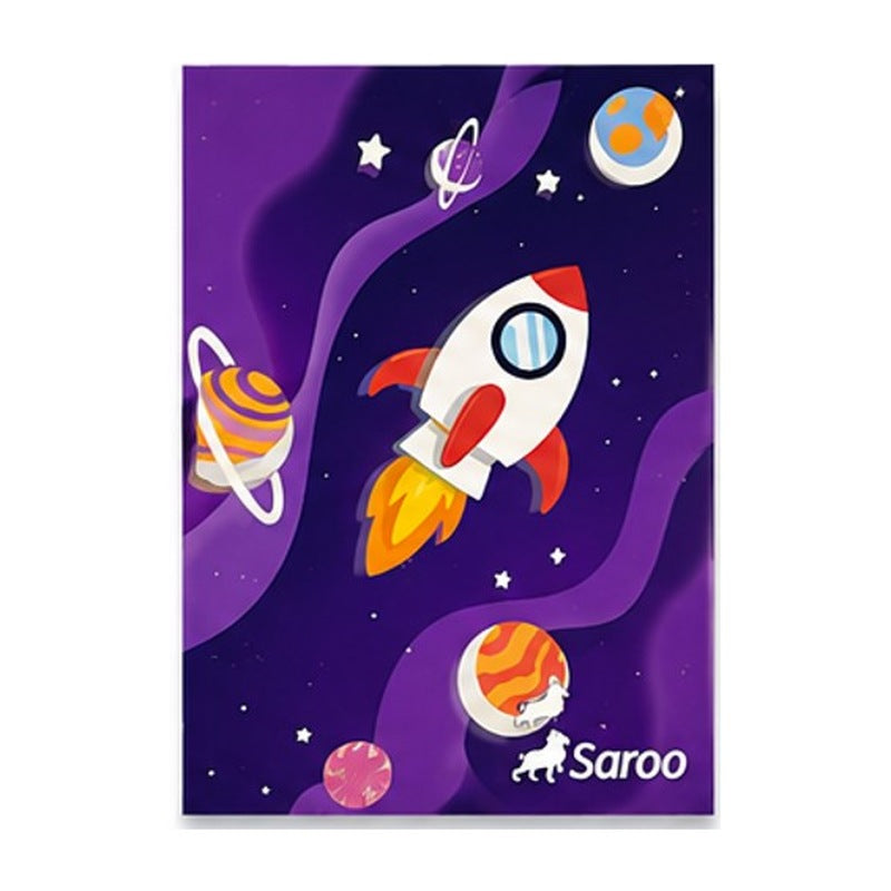 CUADERNO 72 HOJAS SAROO NIÑO - FUNDA X 10