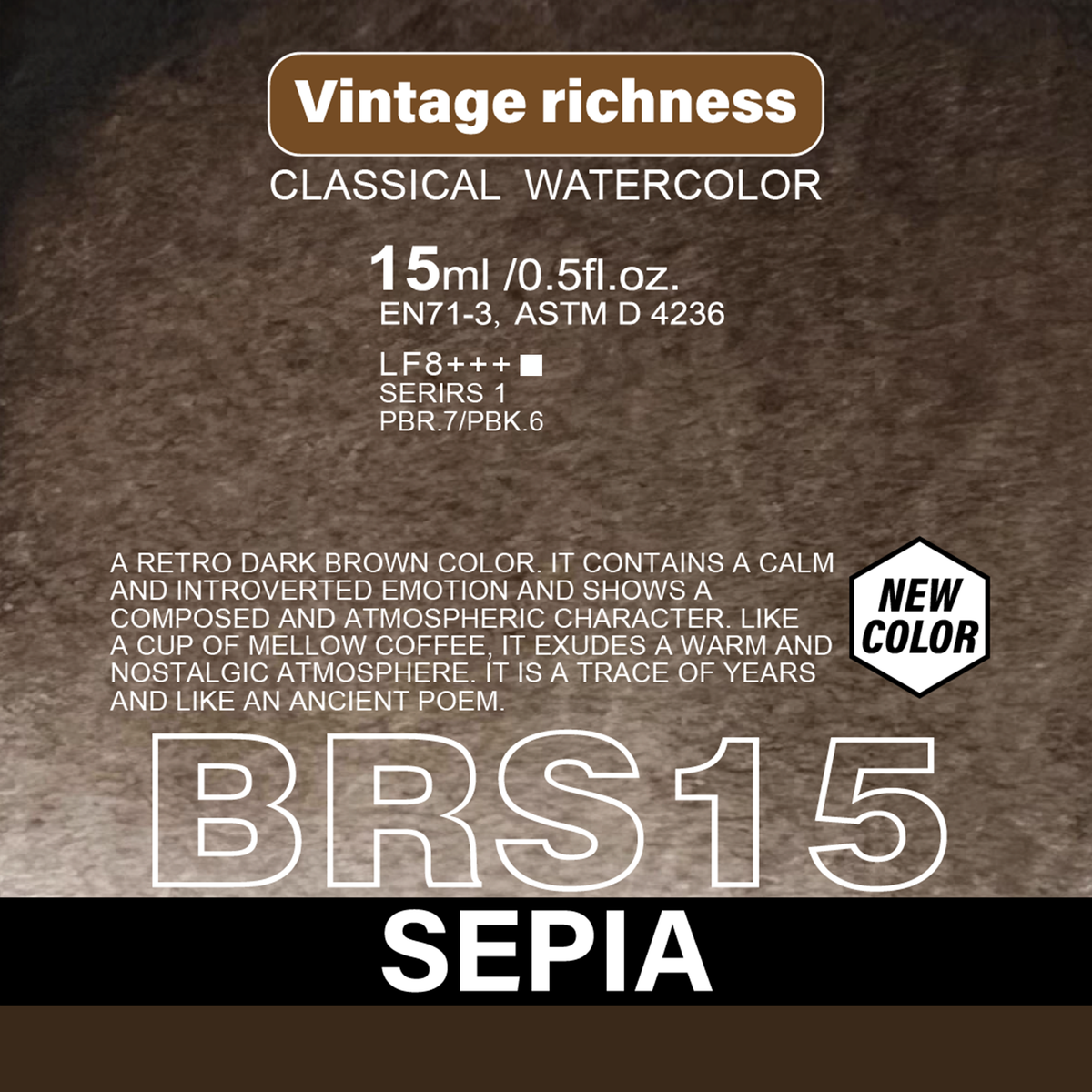 Acuarela Rockwell BRS15 Sepia 15 ml