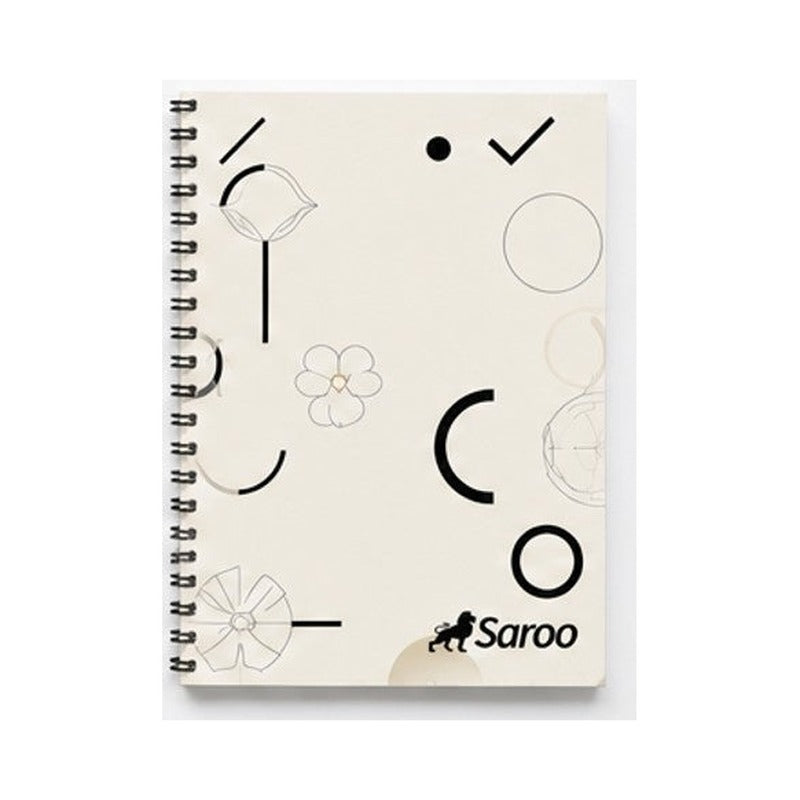 LIBRETA ESPIRAL SAROO 96 HOJAS - FUNDA X 10