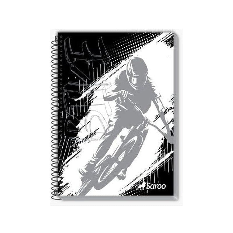 CUADERNOLA 100 HOJAS SUPER T/D SAROO SURTIDAS - FUNDA X 4