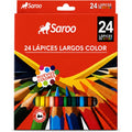 LÁPICES DE COLORES LARGO FACETADOS x24