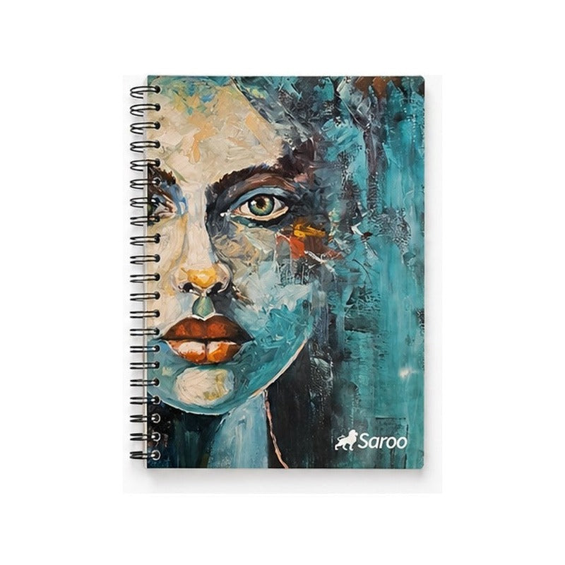 CUADERNO 96 HOJAS SAROO ESPIRAL ESTEREOTIPO T/DURA - FUNDA X 8
