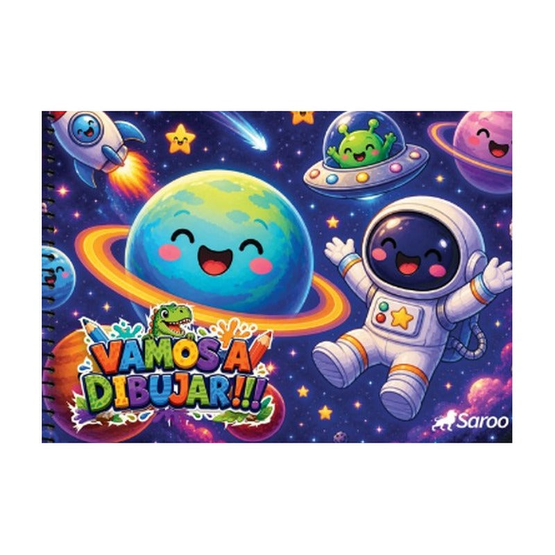 BLOCK DE DIBUJO SPACE SAROO - 40 HOJAS