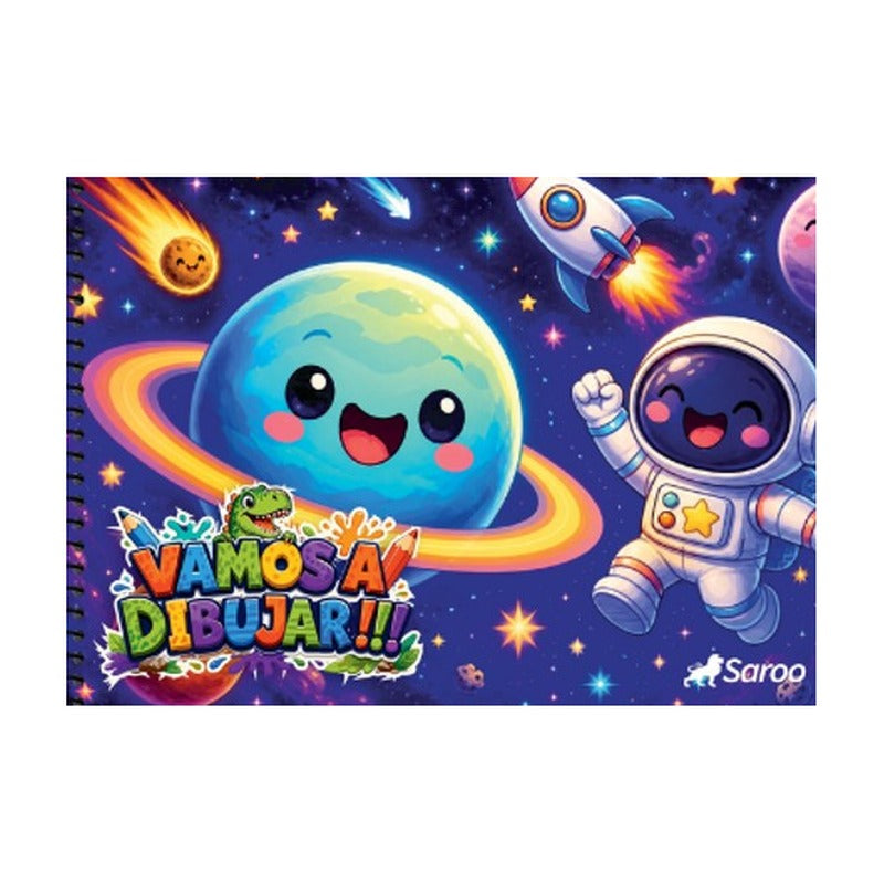BLOCK DE DIBUJO SPACE SAROO - 40 HOJAS