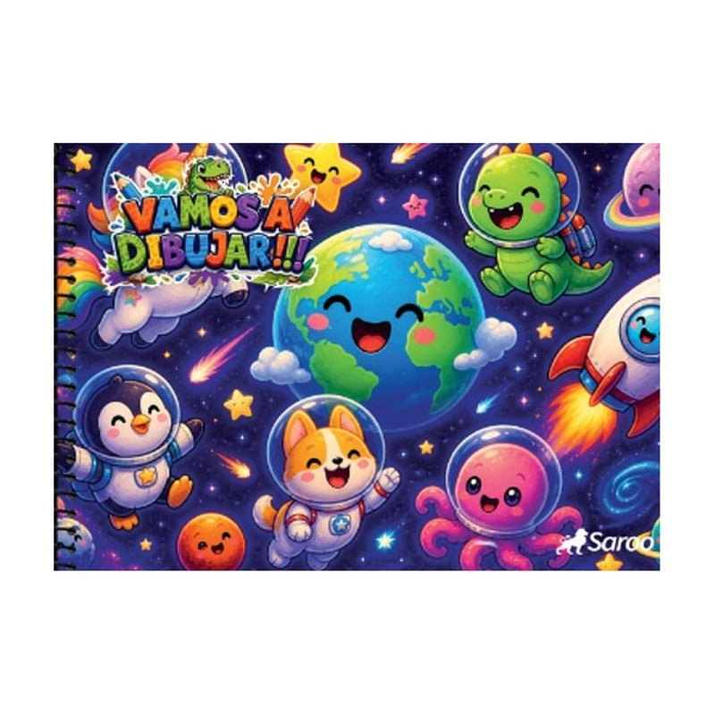 BLOCK DE DIBUJO SPACE SAROO - 40 HOJAS