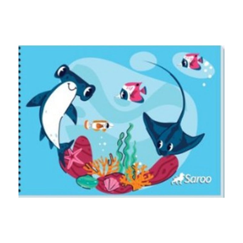 BLOCK DE DIBUJO SAROO 40 HOJAS T/DURA - FUNDA X 5