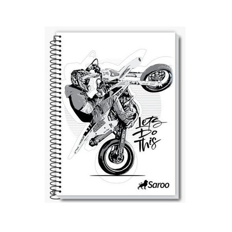 CUADERNOLA 70 HOJAS FLEX SAROO LISAS - FUNDA X 10