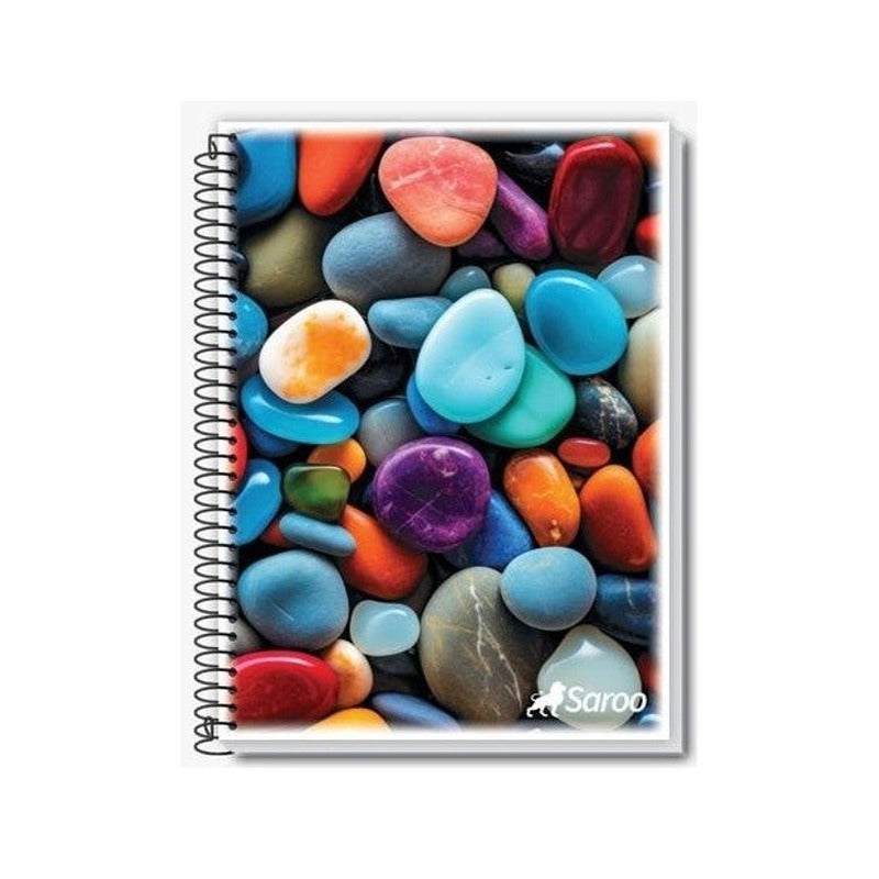 CUADERNOLA 70 HOJAS FLEX SAROO LISAS - FUNDA X 10