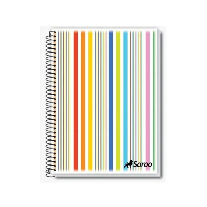 CUADERNOLA 96 HOJAS FLEX SAROO SURTIDOS - FUNDA X 10