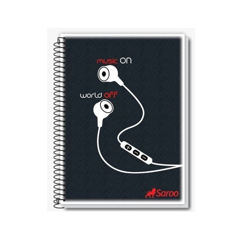 CUADERNOLA 96 HOJAS FLEX SAROO SURTIDOS - FUNDA X 10